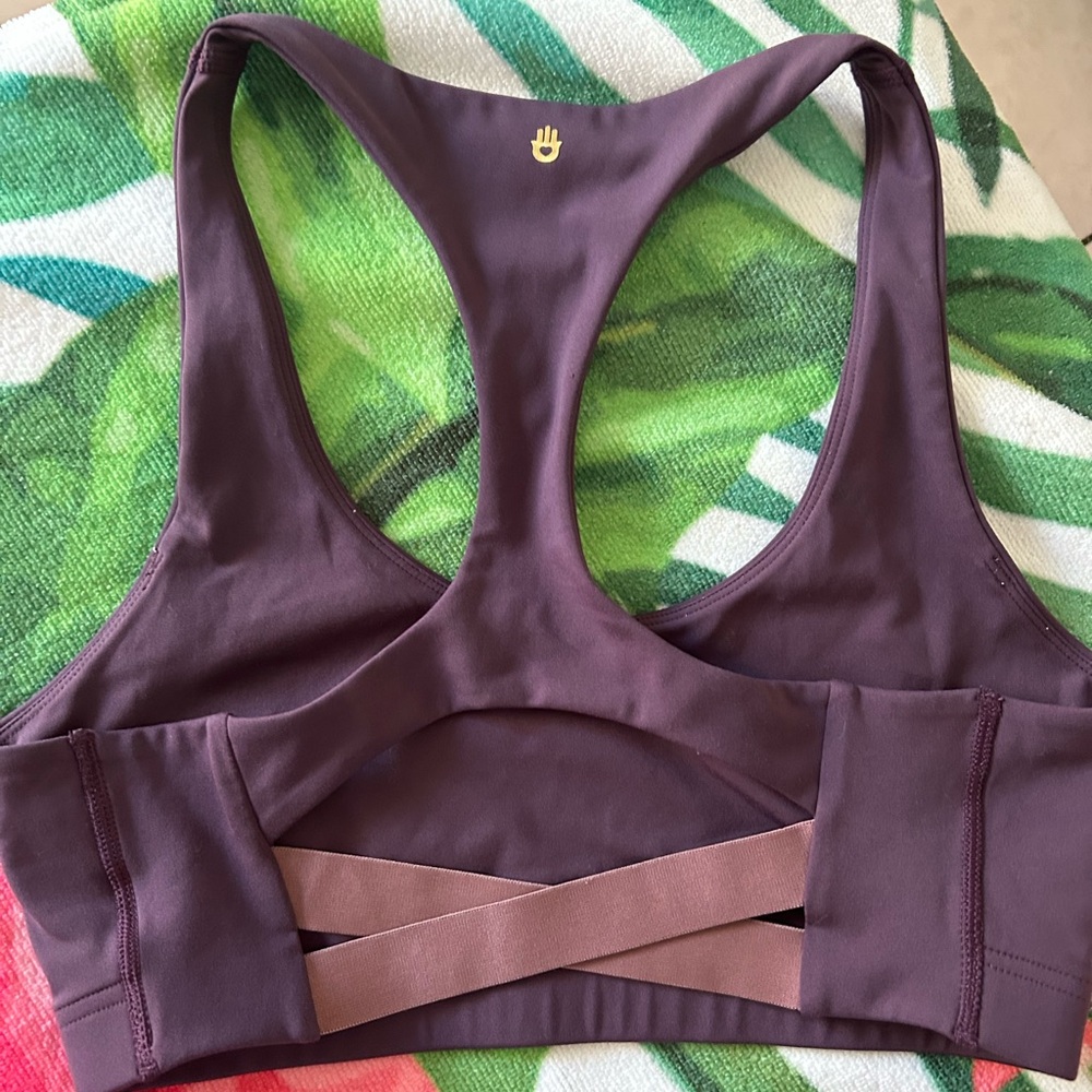 Spiritual Gangster Plum High-Rise Leggings & Bra Set - Picture 3 of 5